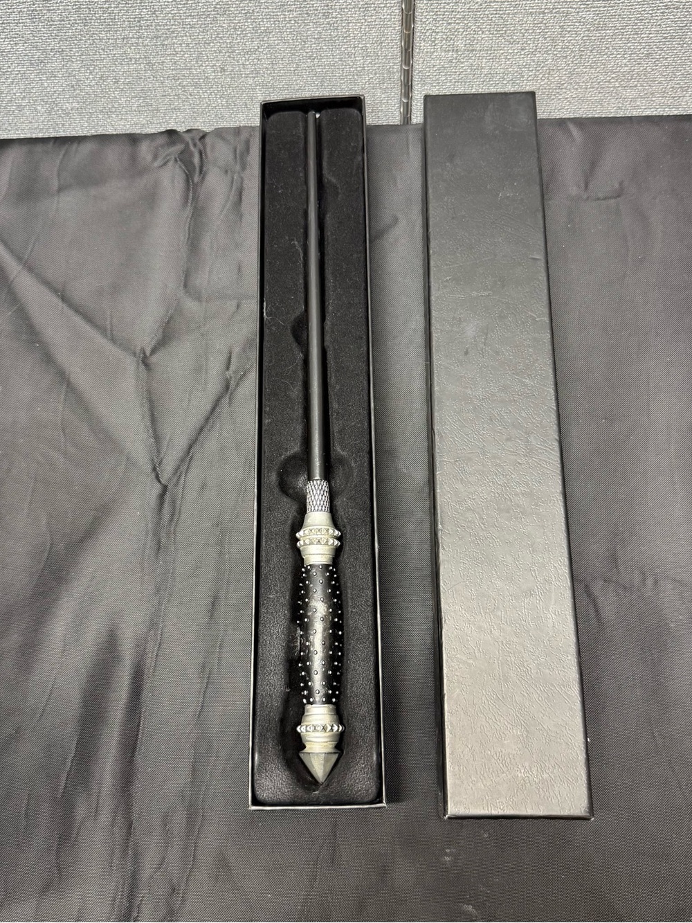Black Decorative Wand with Jeweled Handle